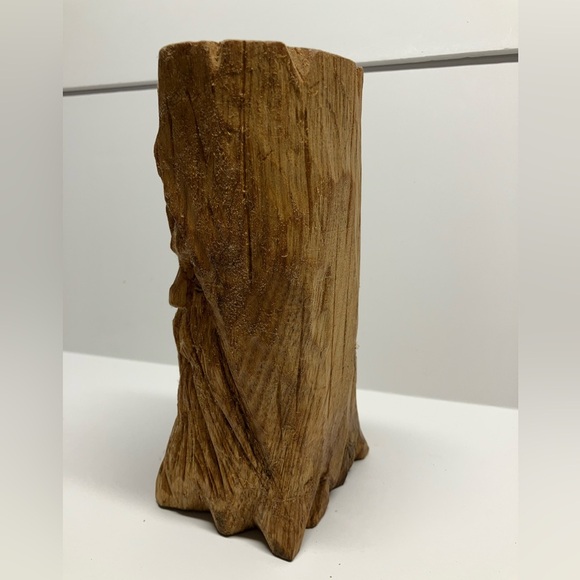 Handmade Wood Carving, Butternut Wood, Brown, 3 1/2” x 7 1/8” - Picture 2 of 5